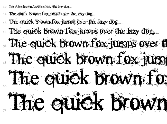 Rugged Type font waterfall